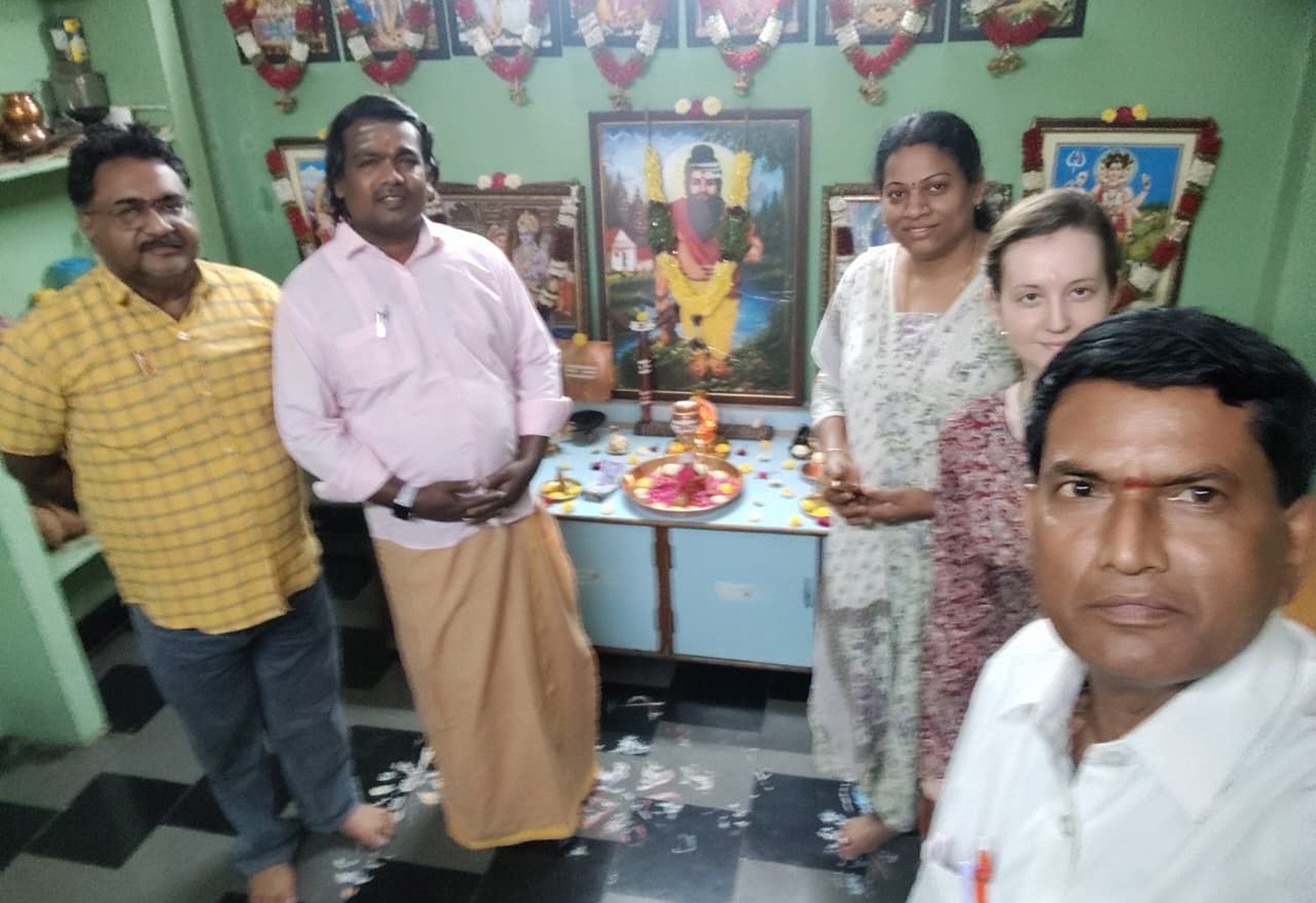 Guruji S. Gnanasoundaran with Nadi Manuscripts